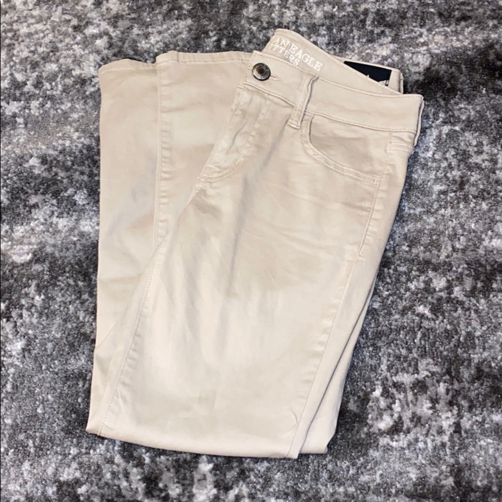 American eagle full length tan jeans